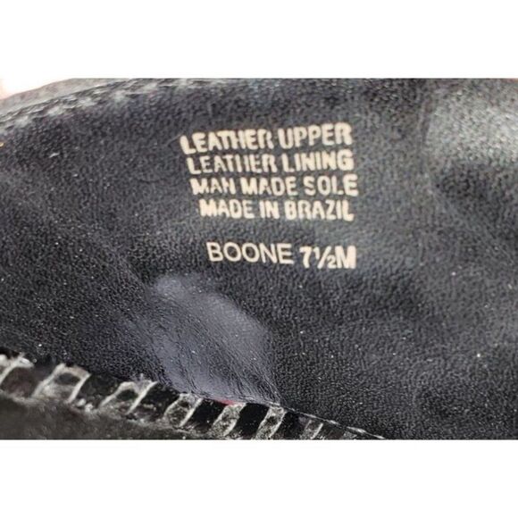 Women's Leather Toe Post Heel Sandals Chocolate Aztec Size 7.5  NWOT - Picture 8 of 8